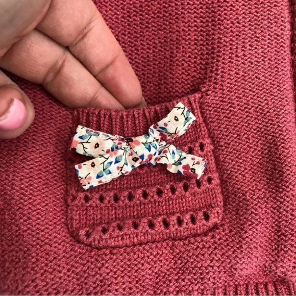 Sergent Major jacket pink knit hooded fleece lined size 6 months - Picture 8 of 9